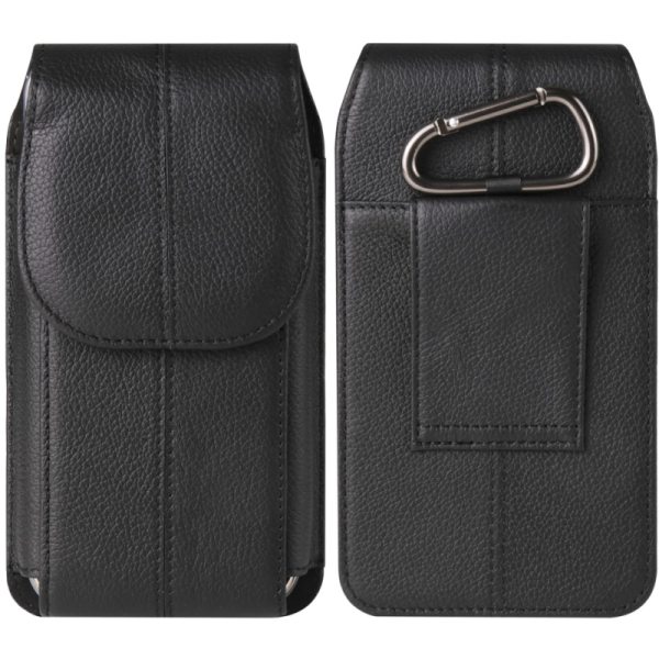 "Longsheng" Carabiner universal vertical holster bag for belt - black (size XL)