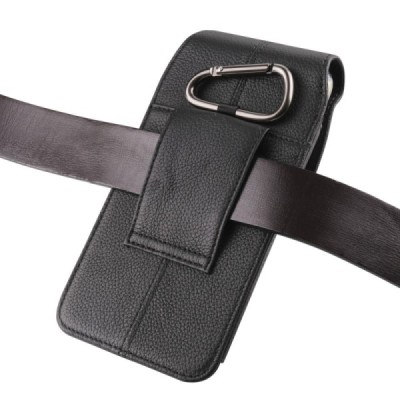 "Longsheng" Carabiner Universal Vertical Black Belt Bag Holster (XL Size) | Priedai.lt