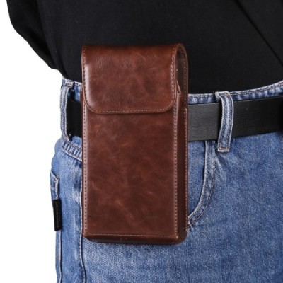 "Longsheng" Belt Universal Vertical Brown Belt Bag Holster (XL Size) | Priedai.lt