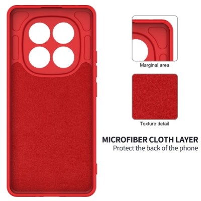 Xiaomi Redmi Note 14 Pro+ 5G "Shell" hard liquid silicone (TPU) case red - cover | Priedai.lt