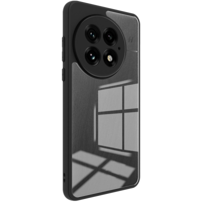 OnePlus 13 "Imak" hard silicone TPU transparent (black edges) case | Priedai.lt