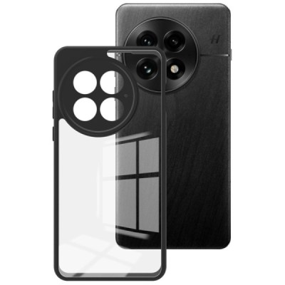 OnePlus 13 "Imak" hard silicone TPU transparent (black edges) case | Priedai.lt