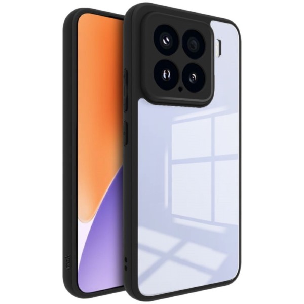 "Imak" hard silicone (TPU) case - clear / black (Xiaomi 15)