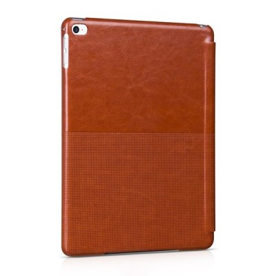 Prabangus „HOCO“ Crystal Fashion serijos odinis atverčiamas rudas Apple iPad Air 2 dėklas / Priedai.lt