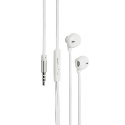 "Bullet" Earphones with AUX Connector - White | Priedai.LT