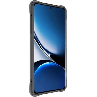 Poco X7 Pro 5G, Redmi Turbo 4 5G "Imak" reinforced protection hard silicone TPU airbag grey, transparent case - back | Priedai.l