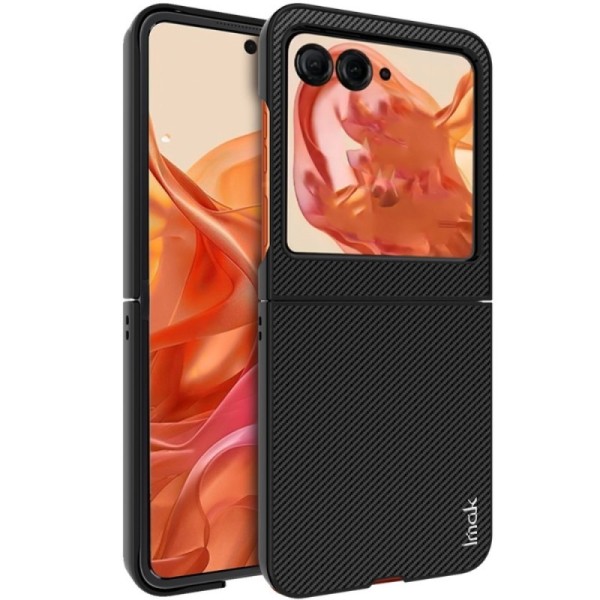 "IMAK" Carbon Fiber plastic case - black (Motorola Razr 50)