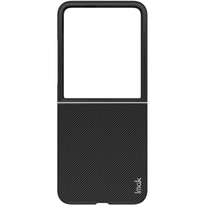 Motorola Razr 50 Ultra 5G (Razr+ 2024) "Imak" Carbon Fiber black plastic case - back | Priedai.lt