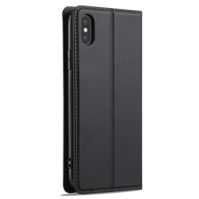 Apple iPhone X (iPhone Xs) LC IMEEKE Flip Book Case Cover - Black | Priedai.lt