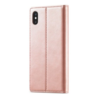 Apple iPhone X (iPhone Xs) LC IMEEKE Flip Book Case Cover - Pink | Priedai.lt