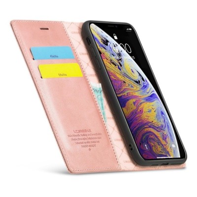 Apple iPhone X (iPhone Xs) LC IMEEKE Flip Book Case Cover - Pink | Priedai.lt