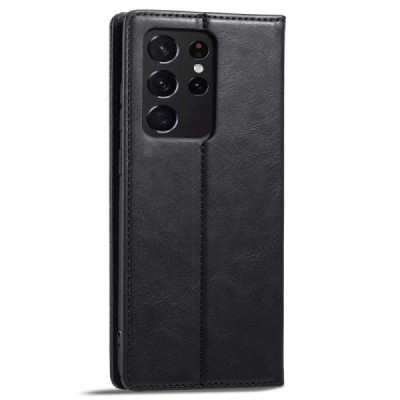 Samsung Galaxy S21 Ultra LC IMEEKE Flip Book Case Cover - Black | Priedai.lt