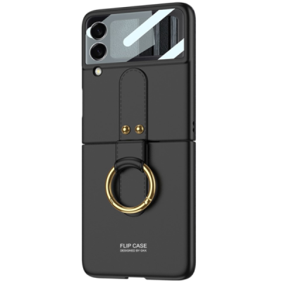 Samsung Galaxy Z Flip4 (F721) "GKK" Ring plastic black case cover - back | Priedai.lt