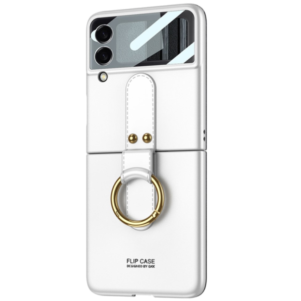 „GKK“ Ring plastic case - white (Galaxy Z Flip4)