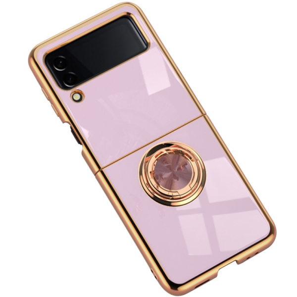 Fashion Kickstand Hard Silicone (TPU) Case - Purple (Galaxy Z Flip4)
