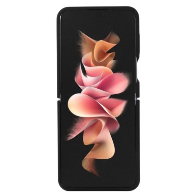 Samsung Galaxy Z Flip4 "Dechen" Ring Kickstand hard silicone (TPU) case cover - black | Priedai.lt