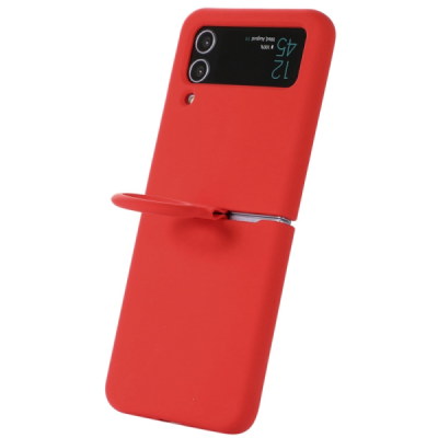 Samsung Galaxy Z Flip4 "Dechen" Ring Kickstand hard silicone (TPU) case cover - Red | Priedai.lt