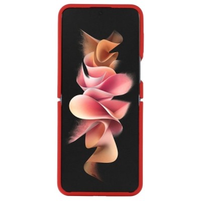 Samsung Galaxy Z Flip4 "Dechen" Ring Kickstand hard silicone (TPU) case cover - Red | Priedai.lt