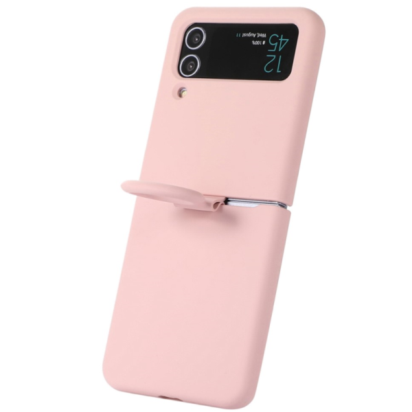 "Dechen" Ring Kickstand hard silicone (TPU) case cover - pink (Galaxy Z Flip4)