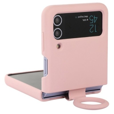 Samsung Galaxy Z Flip4 "Dechen" Ring Kickstand hard silicone (TPU) case cover - pink | Priedai.lt