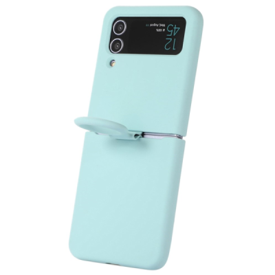 Samsung Galaxy Z Flip4 "Dechen" Ring Kickstand hard silicone (TPU) case cover - mint | Priedai.lt