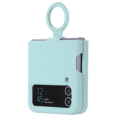 Samsung Galaxy Z Flip4 "Dechen" Ring Kickstand hard silicone (TPU) case cover - mint | Priedai.lt