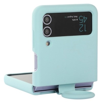 Samsung Galaxy Z Flip4 "Dechen" Ring Kickstand hard silicone (TPU) case cover - mint | Priedai.lt