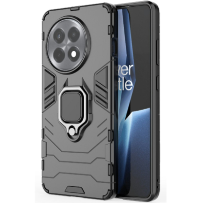 Enhanced protections "Kickstand" OnePlus 13R 5G (Ace 5) black hard silicone (TPU) and plastic case | Priedai.lt