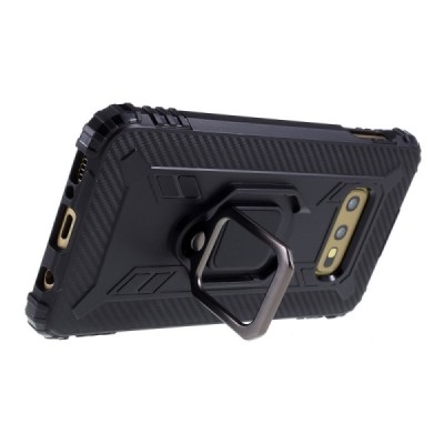 Enhanced protections "Kickstand" Samsung Galaxy S10e black hard silicone (TPU) and plastic case | Priedai.lt
