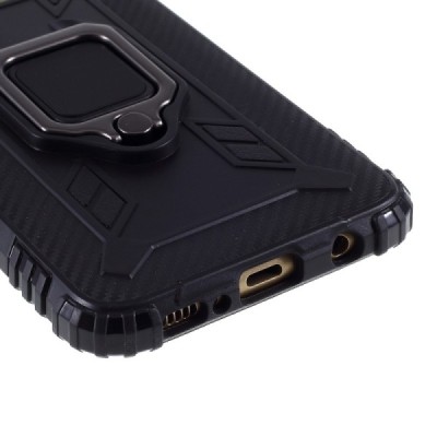 Enhanced protections "Kickstand" Samsung Galaxy S10e black hard silicone (TPU) and plastic case | Priedai.lt