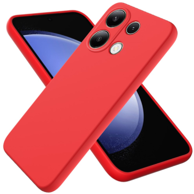 Xiaomi Redmi Note 13 Pro 4G (Poco M6 Pro) "Shell" hard liquid silicone (TPU) case red - cover | Priedai.lt