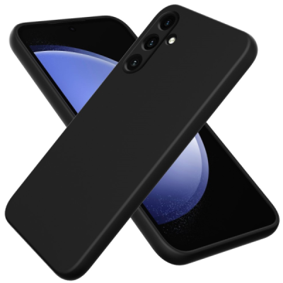 Samsung Galaxy M55 5G (C55,F55) "Shell" hard liquid silicone (TPU) case black - cover | Priedai.lt