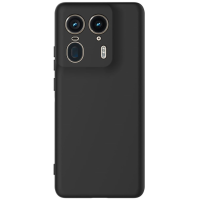 Motorola Edge 50 Ultra 5G "Shell" hard liquid silicone (TPU) case black - cover | Priedai.lt