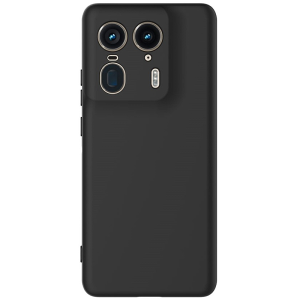 "Shell" hard silicone (TPU) case - black (Edge 50 Ultra 5G)