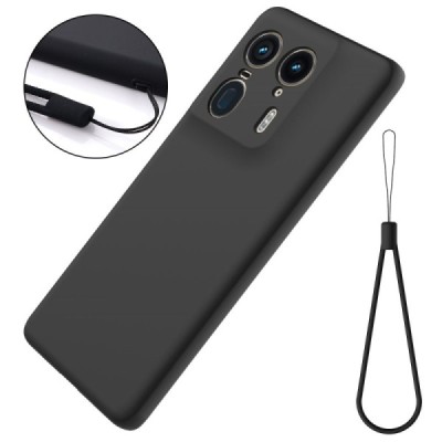 Motorola Edge 50 Ultra 5G "Shell" hard liquid silicone (TPU) case black - cover | Priedai.lt