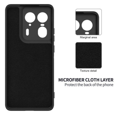 Motorola Edge 50 Ultra 5G "Shell" hard liquid silicone (TPU) case black - cover | Priedai.lt