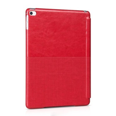 Prabangus „HOCO“ Crystal Fashion serijos odinis atverčiamas raudonas Apple iPad Air 2 dėklas / Priedai.lt