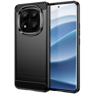 Xiaomi Redmi Note 14 Pro+ 5G "Carbon" hard silicone (TPU) black case - cover | Priedai.lt