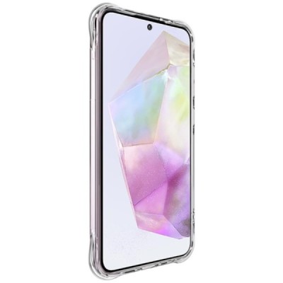 Samsung Galaxy A36 "Imak" reinforced protection hard silicone TPU airbag clear, transparent case - back | Priedai.lt