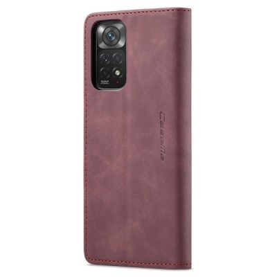Xiaomi Redmi Note 11 4G (Redmi Note 11s 4G) CaseMe Retro Solid Flip Case Book - Burgundy | Priedai.lt