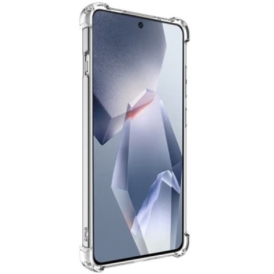 OnePlus 13R "Imak" reinforced protection hard silicone TPU clear, transparent case - back | Priedai.lt