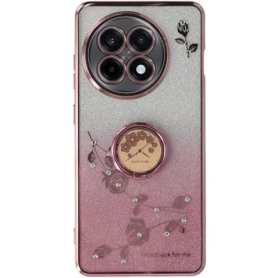 "Kadem" Ring Kickstand hard silicone (TPU) case cover - Pink | Priedai.lt