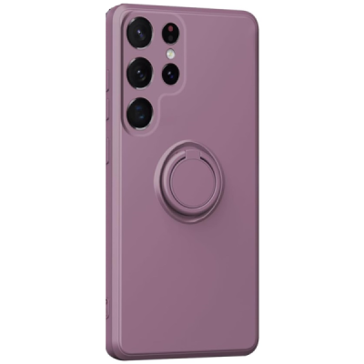 Samsung Galaxy S25 Ultra "Dechen" Ring Kickstand hard silicone (TPU) case cover - purple| Priedai.lt