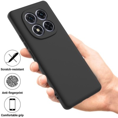 Xiaomi Redmi Note 14 Pro+ 5G "Shell" hard liquid silicone (TPU) case black - cover | Priedai.lt