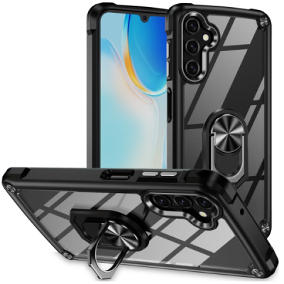 Samsung Galaxy A16 „Fashion“ Kickstand hard silicone TPU transparent case - back | Priedai.lt