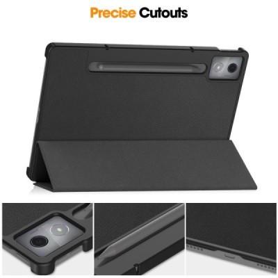 Lenovo Idea Tab Pro 12.7" Flip Book Case - Black (foldable) | Priedai.lt