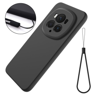 Huawei Honor Magic6 Pro "Shell" hard liquid silicone (TPU) case black - cover | Priedai.lt