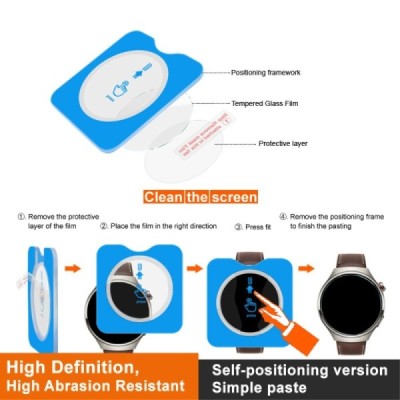 Huawei Watch GT 4 41mm "Imak" 9H Tempered Glass reinforced protection clear protective screen glass 0.3 mm | Priedai.lt