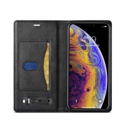 Apple iPhone X (iPhone Xs) LC IMEEKE Flip Book Case Cover - Black | Priedai.lt