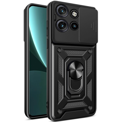 "Mozhi" Kickstand enhanced protection case - black (Motorola Edge 60 Neo / Edge 50 Neo / Moto S50 / ThinkPhone 25)